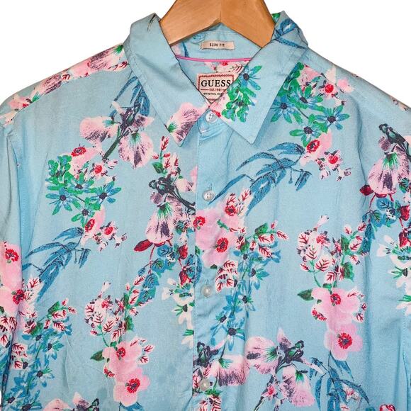 Guess Challis orchid shirt slim fit sz Small - Picture 2 of 6